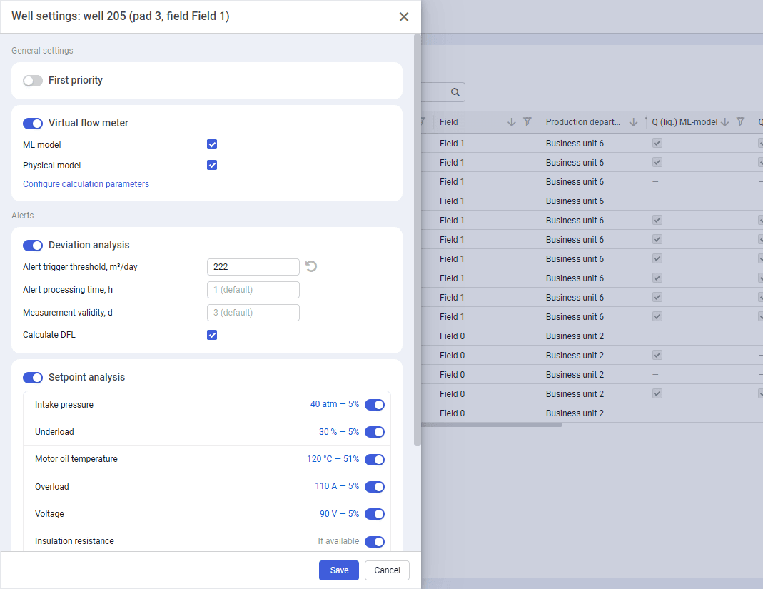 nv.EBS: Configuring General Settings for One Well